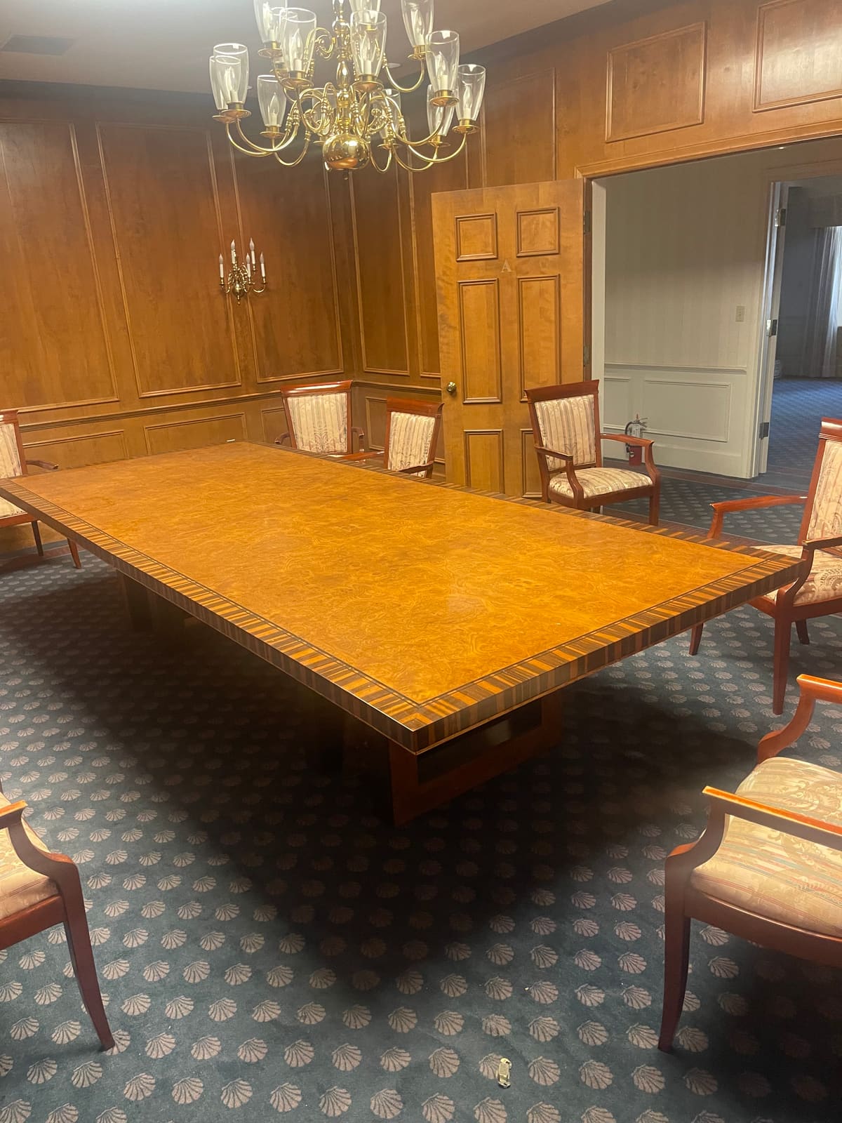 Before: Burl-Figured Conference Table